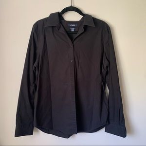 Chaps Black Button Down